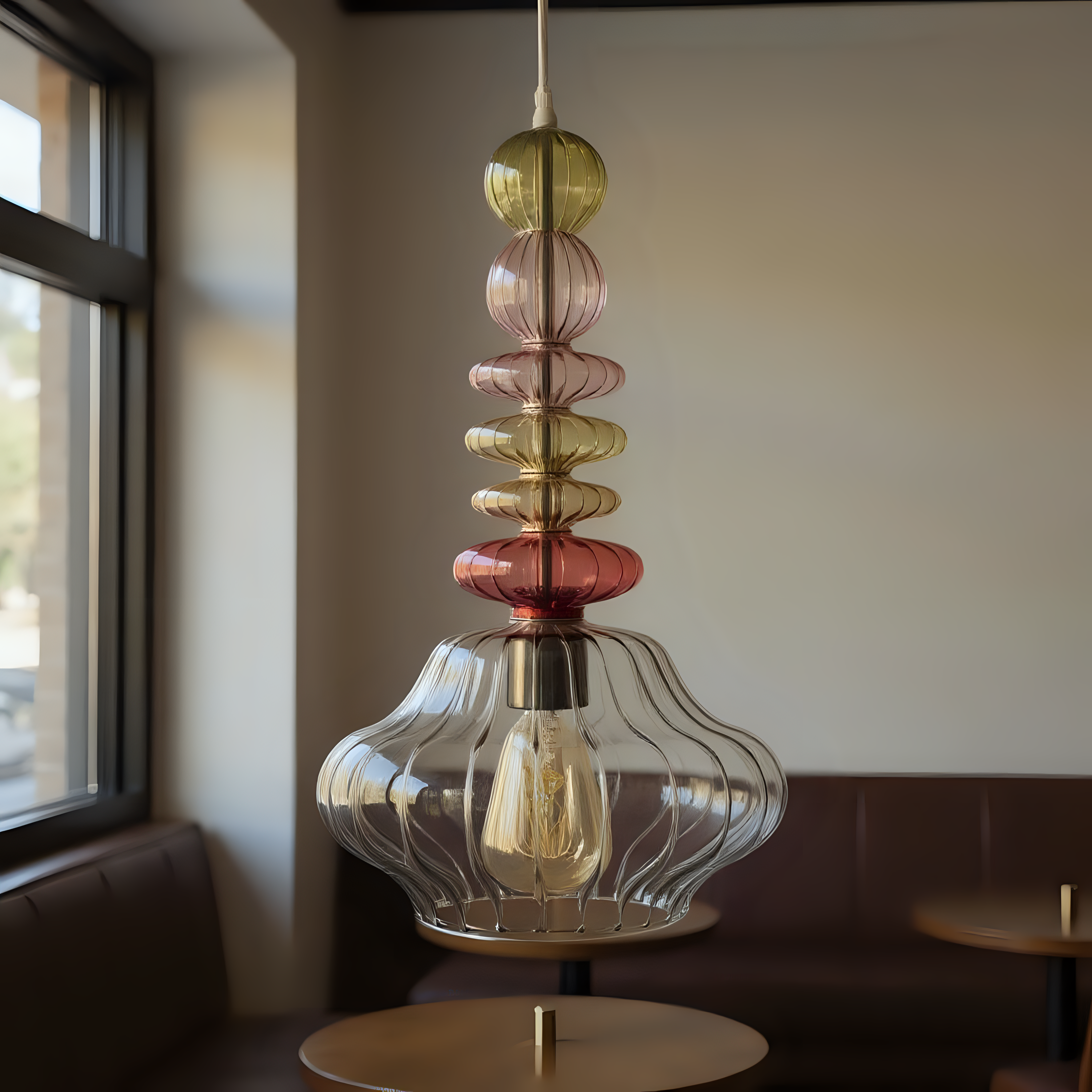 Hand Blown Glass Pendant Light